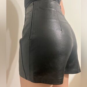 Vintage Cache 100% Leather Shorts
